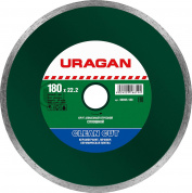 Диск отрезной алмазный URAGAN "CLEAN CUT" 22,2х180мм (сплошной, с водяным охлаждением)
